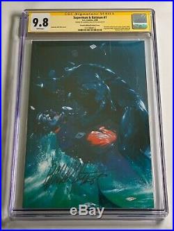 Superman & Batman 7 2008 French Cgc Ss 9.8 Nm/mt Signed By Gabrielle Dell'otto