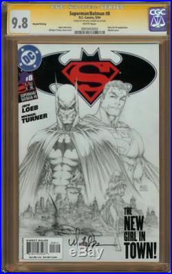 Superman/Batman #8 2nd Printing CGC 9.8 Signature Series Signed MICHAEL TURNER