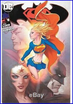 Superman Batman #8 SDCC 2017 Virgin Variant Michael Turner Comic Set Supergirl C