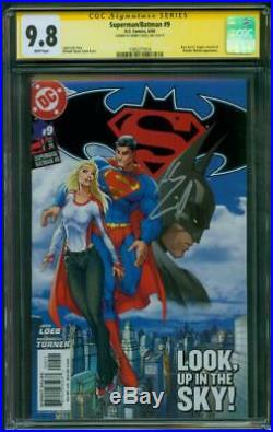 Superman Batman 9 CGC SS 9.8 Henry Cavill Signed Michael Turner 1st Pr Supergirl