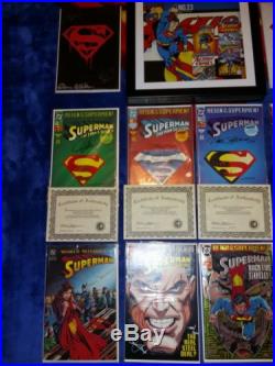 Superman Collectors Plaque Signature, Funeral For A Friend Collectors, Comic Lot