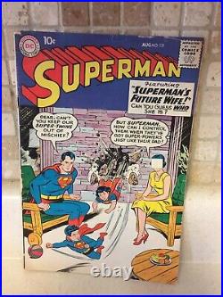 Superman Comic Book 131, 126 Action Comic 256, 250. Golden Age