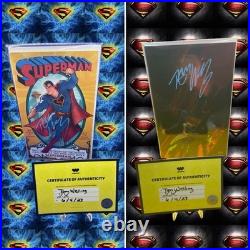 Superman Comic Books Autographed by The Man of Steel Tom Welling with COA's