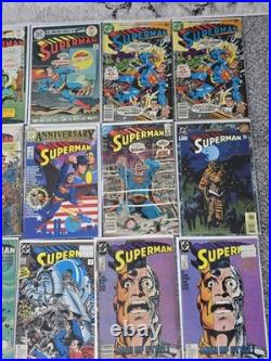 Superman D. C. Comic Book Lot Of 83 Comics Many Keys Issues 1969-1999 Various