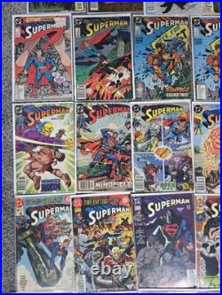 Superman D. C. Comic Book Lot Of 83 Comics Many Keys Issues 1969-1999 Various