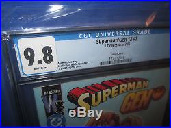 Superman Gen 13 Cgc 9.8 #2 Supergirl Variant J Scott Campbell Super Girl Rare