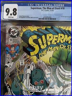 Superman Man Of Steel #18 CGC 9.8 1st full App of Doomsday