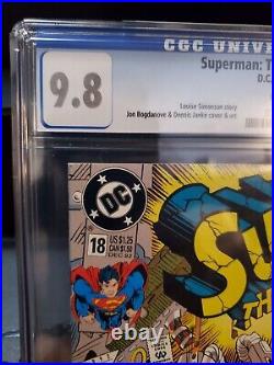 Superman Man of Steel 18 CGC 9.8, 1st full App of Doomsday, Newsstand