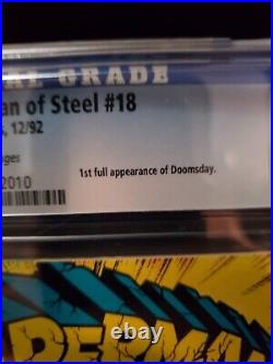 Superman Man of Steel 18 CGC 9.8, 1st full App of Doomsday, Newsstand