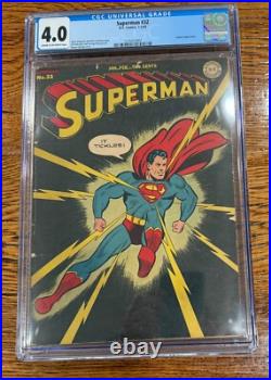 Superman No. 32 Jan Feb 1945 D. C. Comics CGC 4.0 It Tickles Lightning Bolt