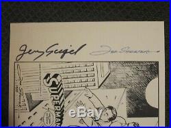 Superman Original 1976 Autographed Jerry Siegel + Joe Shuster Print -SDCC