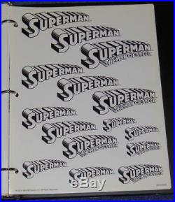 Superman Style Guide Binder-1991-dc Comics-signed Jose Luis Garcia Lopez-nm