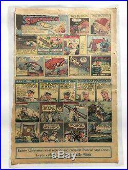Superman Sunday Page #1A Origin Of Superman 1939 Rare Action Comics HTF