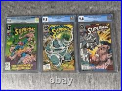 Superman The Man Of Steel #17, 18, 19 Lot All CGC 9.8 Doomsday DC 1992