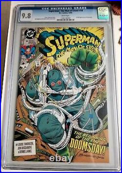 Superman The Man Of Steel #18 Doomsday 1st Full App Cgc 9.8 DC 1992