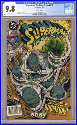 Superman The Man of Steel #18N CGC 9.8 Newsstand 1992 4538381003 1st Doomsday