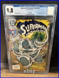 Superman The Man of Steel #18 CGC 9.8 1992 1st full app. Doomsday 2nd Printing