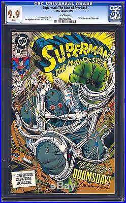 Superman The Man of Steel #18 CGC 9.9 Mint (Above 9.8) 1st Doomsday Appearance