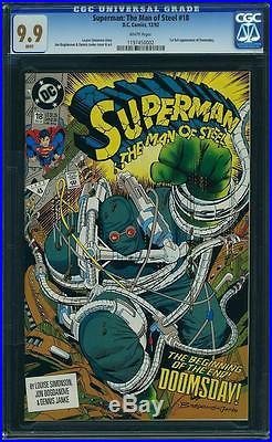 Superman The Man of Steel #18 CGC 9.9 RARE! DC 1992 1st Doomsday! Not 9.8 F3 cm