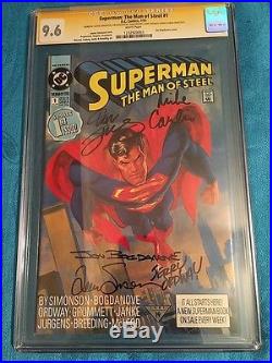 Superman The Man of Steel #1 (1991) DC CGC SS 9.6 NM+ 5x Signed