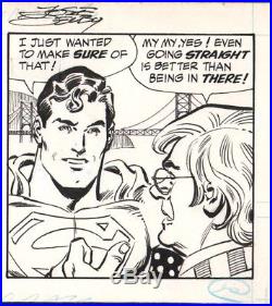 Superman, Toyman 7-18-1984 Orig. Comic Strip Art-jose Delbo-signed-free Shipping