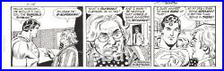 Superman, Toyman 7-18-1984 Orig. Comic Strip Art-jose Delbo-signed-free Shipping