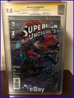 Superman Unchained #1 3D Lenticular 9.8 Lee, Sinclair, Williams, Nguyen, Snyder