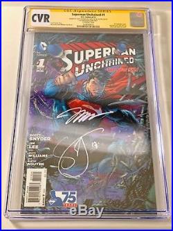Superman Unchained #1 3D RRP Variant + Set Sketch Jim Lee Scott Stan Snyder CGC