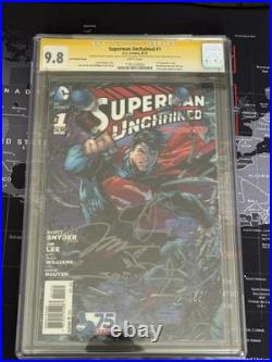 Superman Unchained #1 (3-D) CGC 9.8 SS SIGNED 5X SNYDER, LEE, +++ RARE
