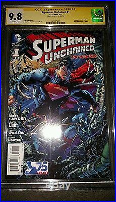 Superman Unchained #1 CGC 9.8 LEE Sketch, Color & 3D variant #4 Sketch Variant