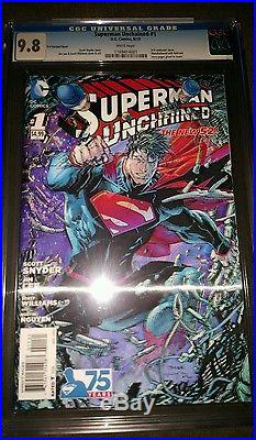 Superman Unchained #1 CGC 9.8 LEE Sketch, Color & 3D variant #4 Sketch Variant