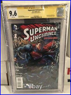 Superman Unchained 1 CGC SS 9.6 Signed Jim Lee