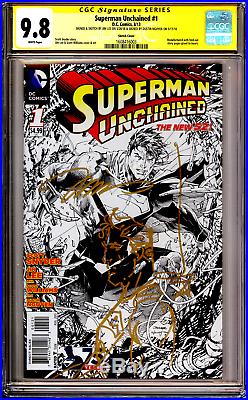 Superman Unchained #1 CGC SS 9.8 Signed with Superman Sketch by Jim Lee Himself