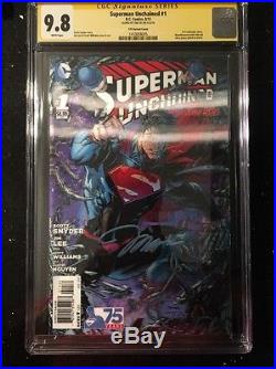 Superman Unchained #1 HTF 3D Variant Cover SS CGC 9.8 Signed By Jim Lee