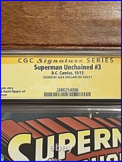 Superman Unchained #3 CGC 9.8 SS Signed by Alex Sinclair DC Comics Jim Lee