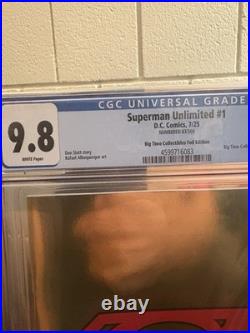 Superman Unlimited 1 Gold Foil 9.8 Ltd 300 Numbered Copies BTC exclusive With Pin