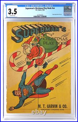 Superman's Christmas Play Book 1944 Cgc 3.5 O/w Pages