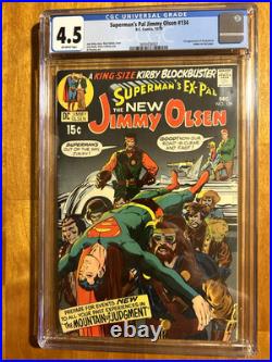 Superman's Pal Jimmy Olson #134 Cgc 4.5. Cameo Of Darkseid On Last Page