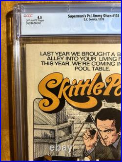 Superman's Pal Jimmy Olson #134 Cgc 4.5. Cameo Of Darkseid On Last Page