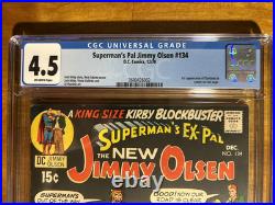 Superman's Pal Jimmy Olson #134 Cgc 4.5. Cameo Of Darkseid On Last Page