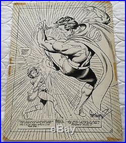 Superman vs. Wonder Woman Splash Original Art by Jose Luis Garcia Lopez! Wow