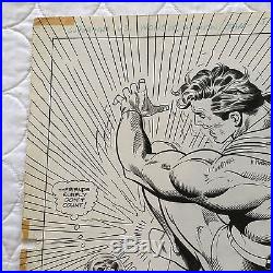 Superman vs. Wonder Woman Splash Original Art by Jose Luis Garcia Lopez! Wow