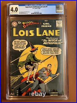 Supermans Girlfriend Lois Lane #1 CGC 4.0 VG DC Comics 1958