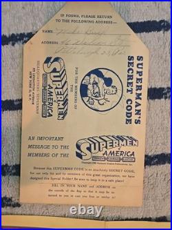 Supermen Of America Club AMAZING GIFT Certificate Letter Code Book Envelope