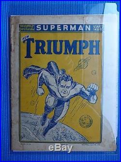TRIUMPH # 772 (VG) 1ST UK SUPERMAN APP # 1 1939 GOLDEN AGE- VERY RARE