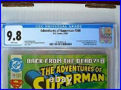 The Adventures of Superman # 500 CGC 9.8 NM/MT 1st app. Of Steel & Superboy