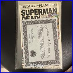 The Death Of Superman 1993 Autographed Comic Book