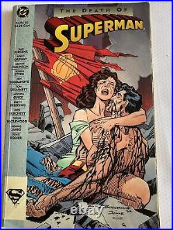 The Death of Superman Comic Book First Edition Print Modern Age VTG 1993