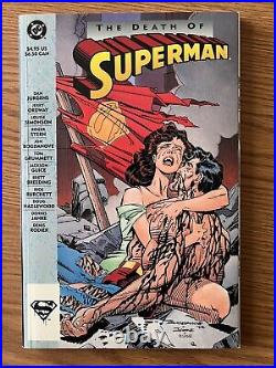 The Death of Superman Comic Book First Edition Print in Perfect Condition