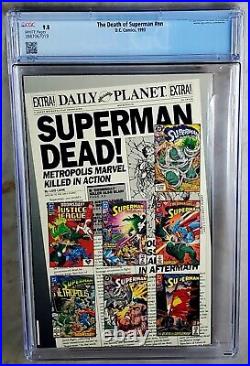 The Death of Superman NN TPB NEWSSTAND RARE D. C. 1993 CGC 9.8 NM/MT Comic FF100